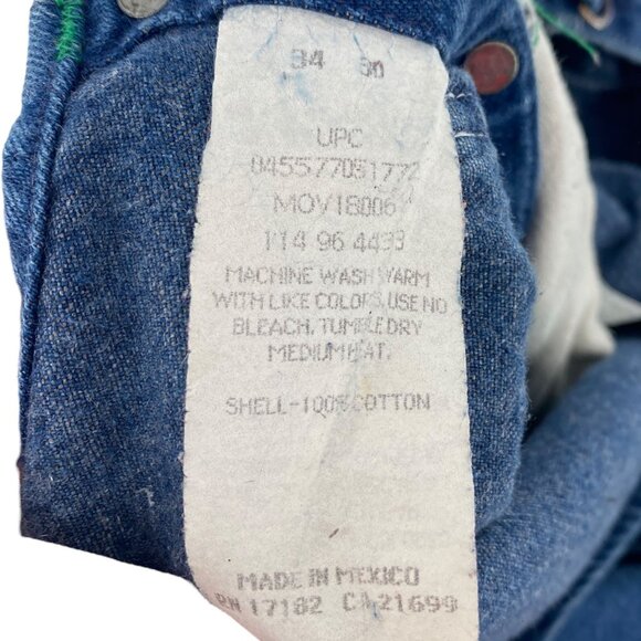 Liberty Overalls Mens 34x30 Blue Denim Jean Overalls Adjustable Straps Pockets - Picture 11 of 14